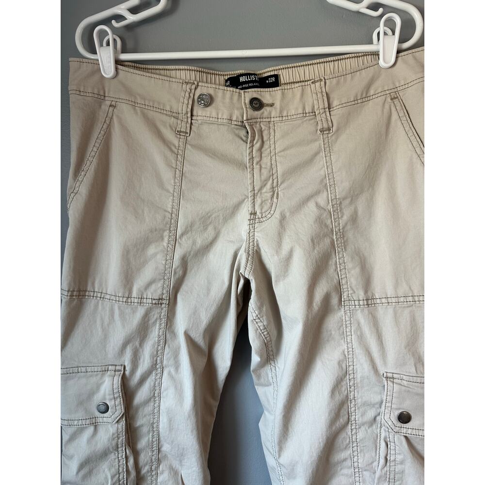 Hollister Mid Rise Relaxed Boot Cargo Pants Women Size 14 - Picture 5 of 11